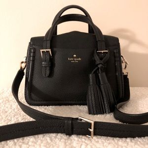 Kate Spade black purse with tassels